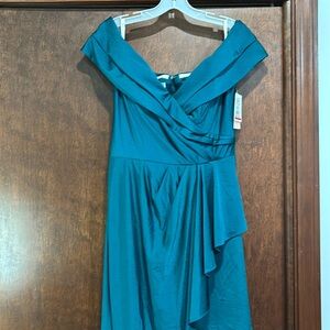 NWT Oleg Cassini Gem Off Shoulder Stretch Lycra Dress
